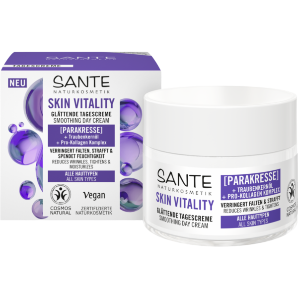 Sante Naturkosmetik Skin Vitality Glättende Tagescreme, 50 ml