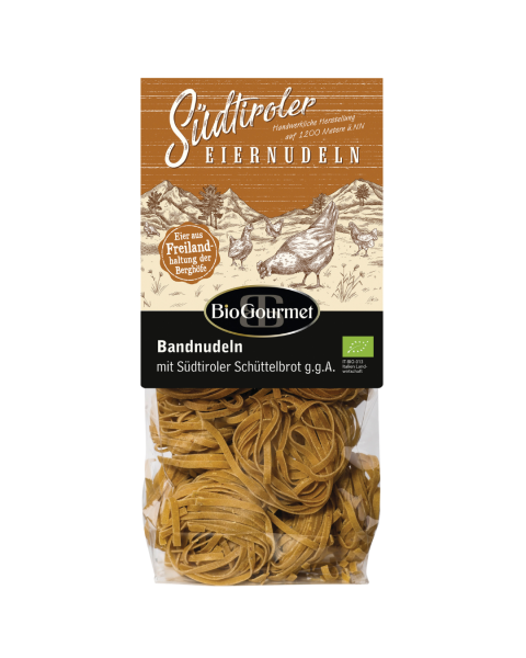 BioGourmet Bio Bandnudeln mit Südtiroler Schüttelbrot g.g.A., 250g