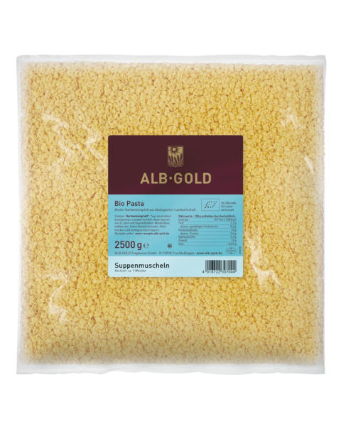 Alb-Gold Bio Hartweizen Pasta Suppenmuscheln, 2,5 kg