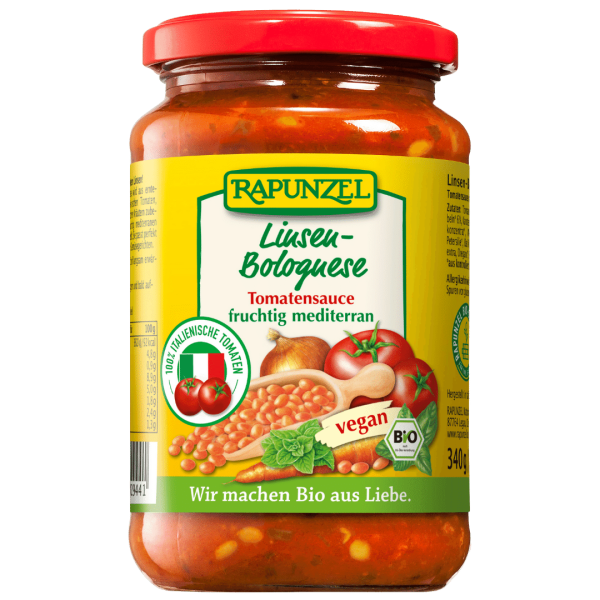 Rapunzel Bio Tomatensauce Linsen-Bolognese, vegan
