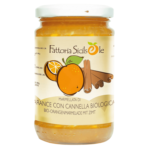 Fattoria Sicilsole Bio Orangen Marmelade mit Zimt