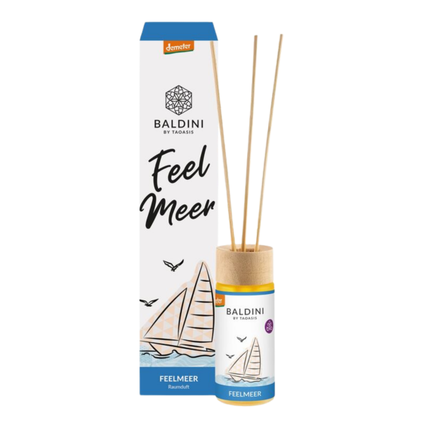 Baldini Raumduftset Feelmeer demeter mit Bambusstäbchen, 50 ml
