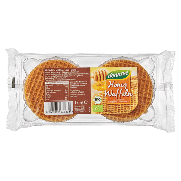 dennree Bio Honig Waffeln