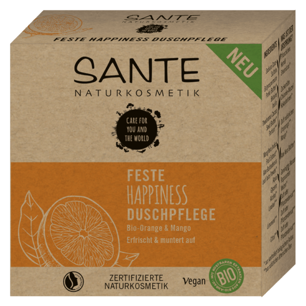 Sante Naturkosmetik Feste Duschpflege Happiness