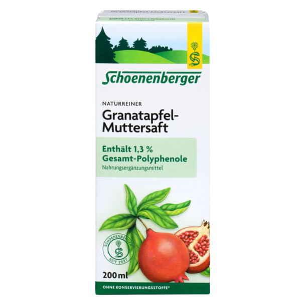 Schoenenberger Bio Naturreiner Granatapfel-Muttersaft 200 ml