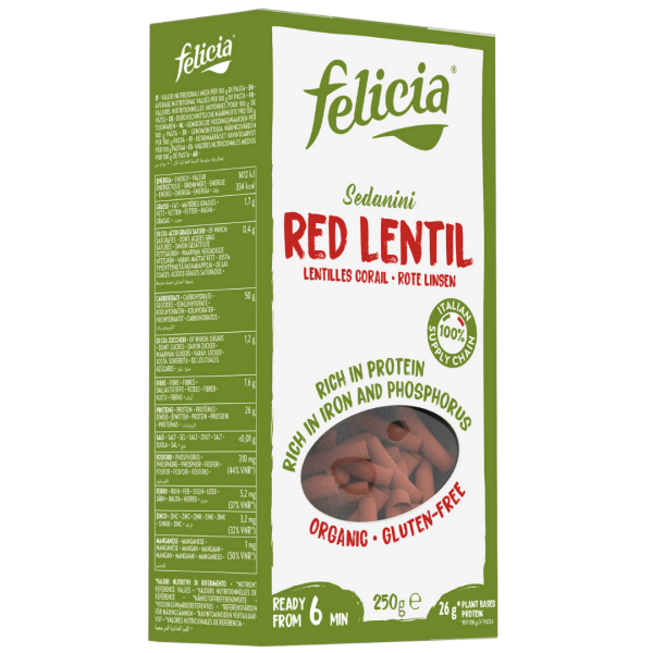 Felicia Bio Rote Linsen Sedanini