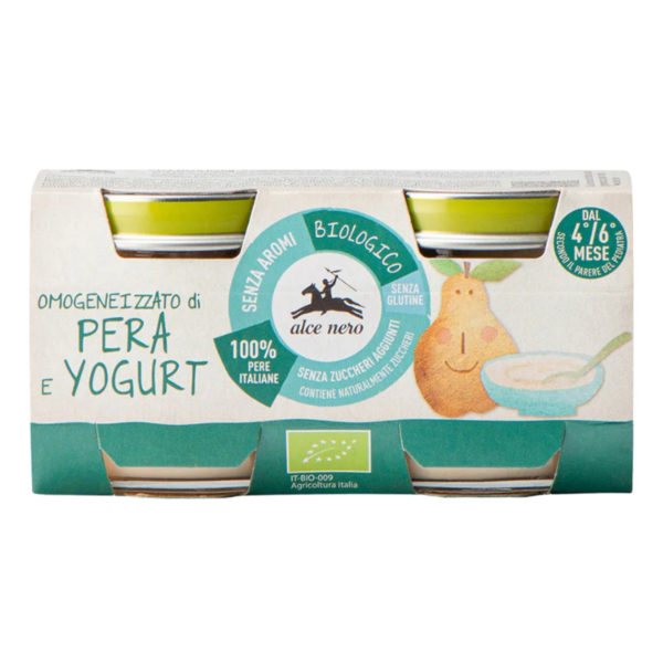 Alce Nero Bio Babygläschen Birne und Joghurt, 160 g