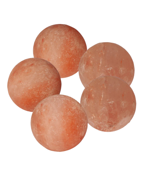NaturGut Rosa Salz Massage &amp; Badekugel 5er Set Ø 3 cm