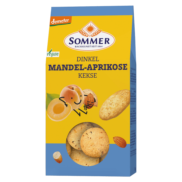Sommer Bio Dinkel Mandel-Aprikose Kekse MHD 04.08.2023