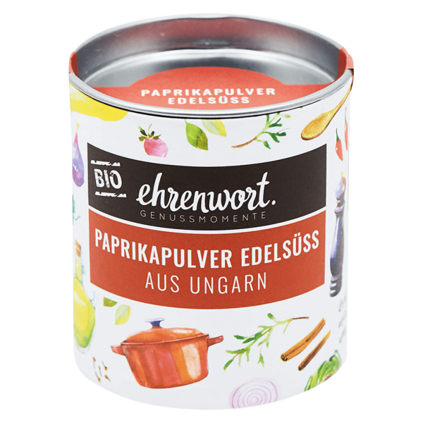 Ehrenwort Bio Paprikapulver edelsüß aus Ungarn MHD 27.04.2025