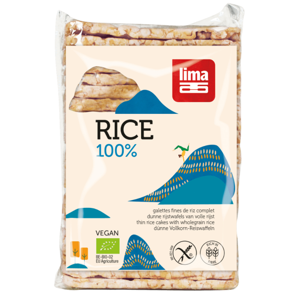 Lima Bio Reiswaffeln mit Buchweizen und Zartbitterschokolade