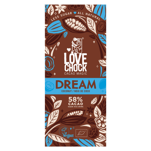 LOVECHOCK Bio Dream mit Reisdrink &amp; Kokosnuss MHD 13.03.2024