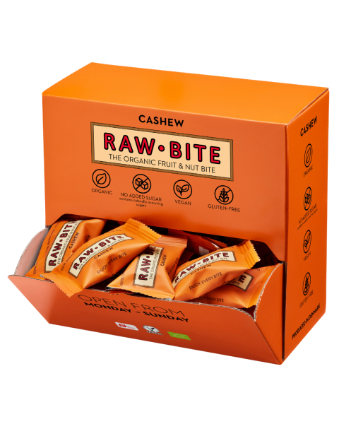 RAW BITE Bio Cashew Office Box (45 x 15g Riegel)