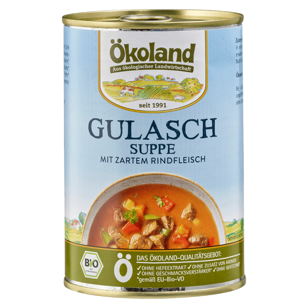 Ökoland Bio Gulaschsuppe mit Rindfleisch