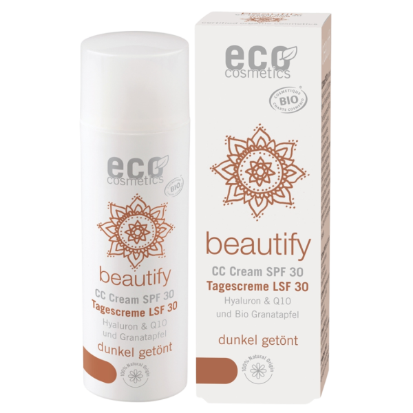 Eco Cosmetics ECO CC Creme getönt LSF 30 dunkel