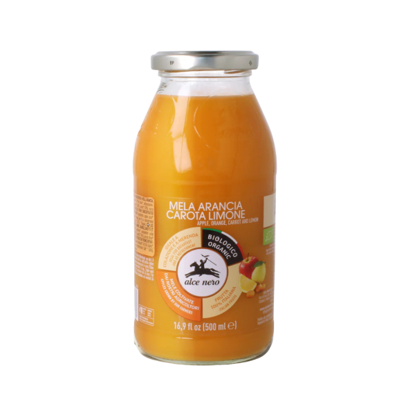 Alce Nero Bio Apfel-Orangen-Karotten-Zitronen-Saft, 500 ml