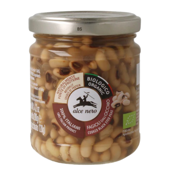 Alce Nero Bio Augenbohnen gekocht, aus Italien, 200g