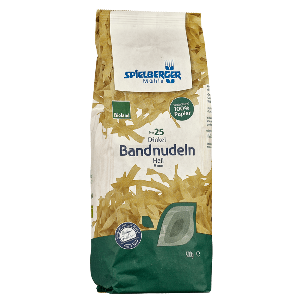 Spielberger Bio Dinkel Bandnudeln, hell