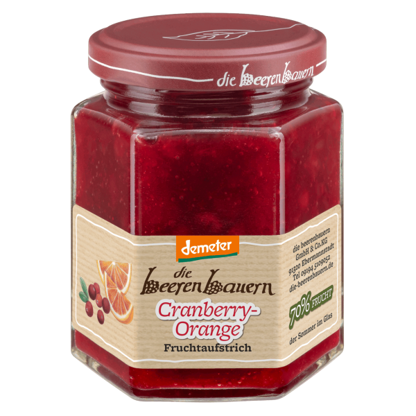 die beerenbauern Bio Cranberry-Orange Fruchtaufstrich