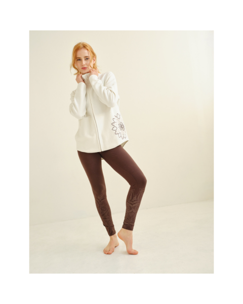 Spirit of Om Baumwollfleecejacke Mena - creme