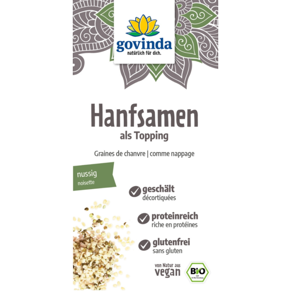 Govinda Bio Hanfsamen geschält, 150g