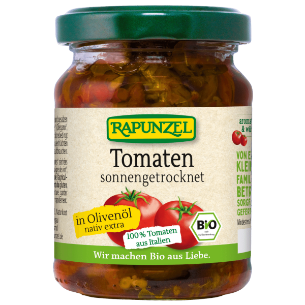 Rapunzel Bio Tomaten getrocknet in Olivenöl, aromatisch-würzi