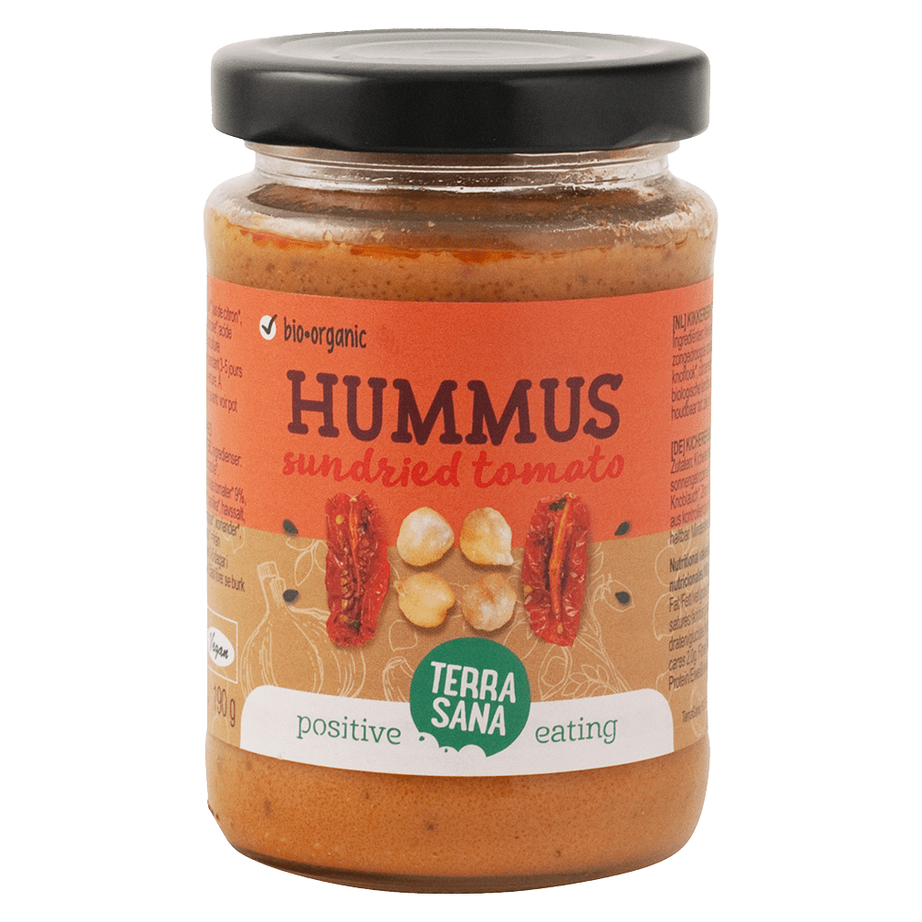 Bio Hummus mit sonnengetrockneten Tomaten